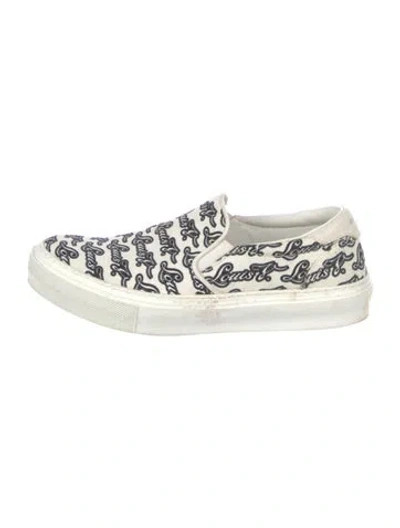 Pre-owned Louis Vuitton Canvas Printed Espadrilles In White