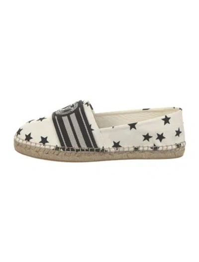 Pre-owned Louis Vuitton Canvas Printed Espadrilles In White