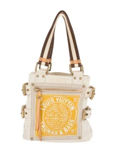 Pre-owned Louis Vuitton Canvas Top Handle Bag In Neutral