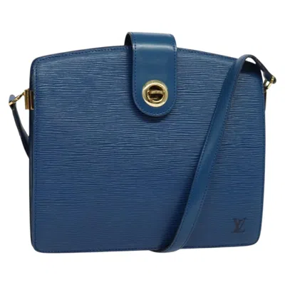 Pre-owned Louis Vuitton Capuchin Blue Leather Shoulder Bag ()