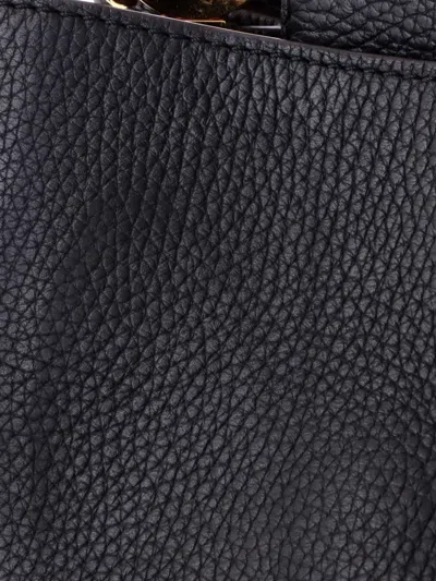 Pre-owned Louis Vuitton Capucines Bag Leather Gm Satchel In Black