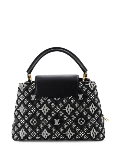 Pre-owned Louis Vuitton Capucines Bag Limited Edition Since 1854 Monogram Calfskin Pm Shoulder Bag In Black