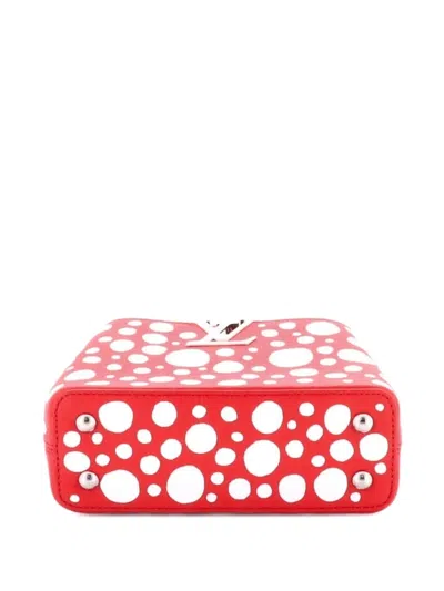 Pre-owned Louis Vuitton Capucines Bag Yayoi Kusama Infinity Dots Taurillon Leather Mini Crossbody Bag In Red
