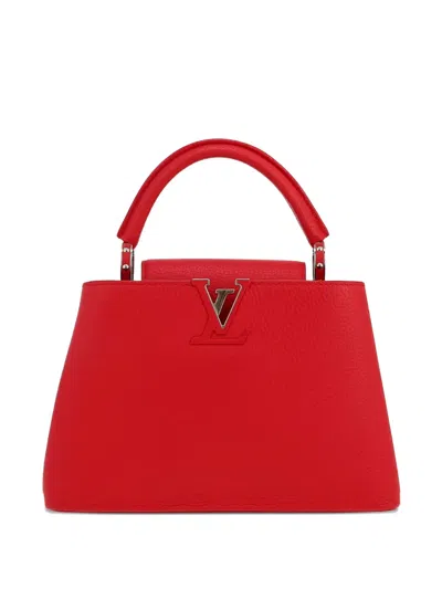 Pre-owned Louis Vuitton Capucines Bb Handbag In Red