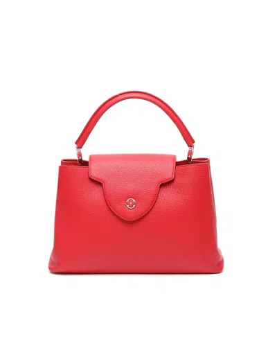 Pre-owned Louis Vuitton Capucines Pm Bag In Red