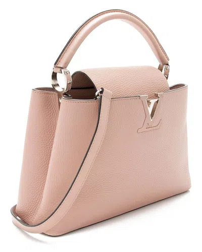 Pre-owned Louis Vuitton Capucines Pm Leather Satchel