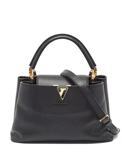 Pre-owned Louis Vuitton Capucines Tote Bag In Black