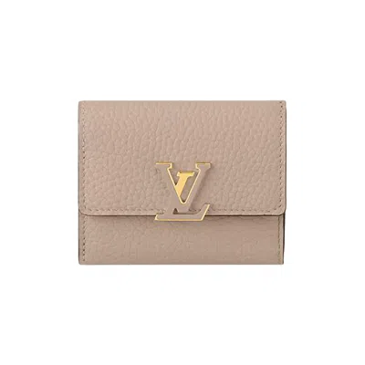 Pre-owned Louis Vuitton Capucines Xs Wallet 'galet Grey Empreinte Cowhide Leather' | Women's Size Onesize In Gray