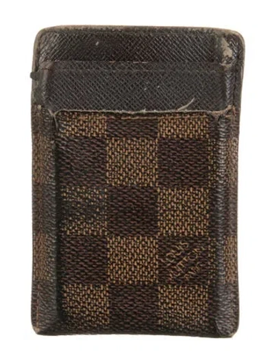 Pre-owned Louis Vuitton Card Case In Brown