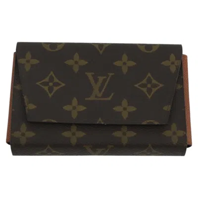 Pre-owned Louis Vuitton Card Case Brown Canvas Wallet  ()