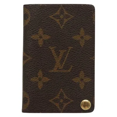 Pre-owned Louis Vuitton Card Case Brown Canvas Wallet  ()