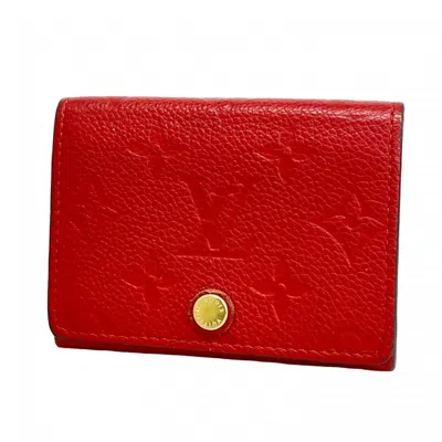 Pre-owned Louis Vuitton Card Case () In Red