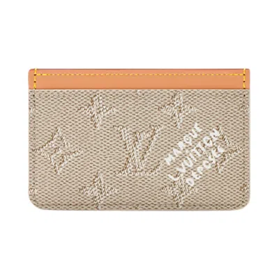 Pre-owned Louis Vuitton Card Holder 'beige Monogram Canvas' | Tan | Men's Size Onesize In Brown