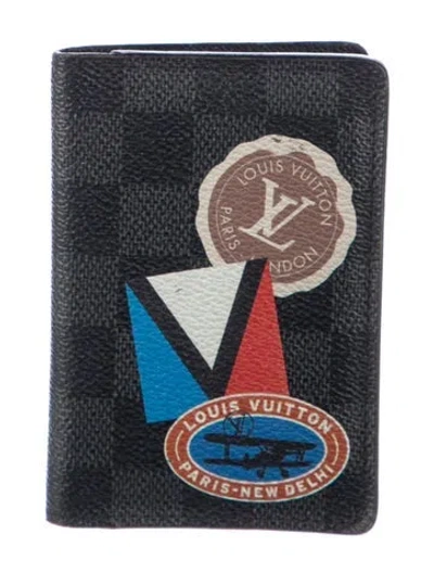 Pre-owned Louis Vuitton Card Holder In Black