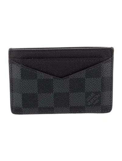 Pre-owned Louis Vuitton Card Holder In Black