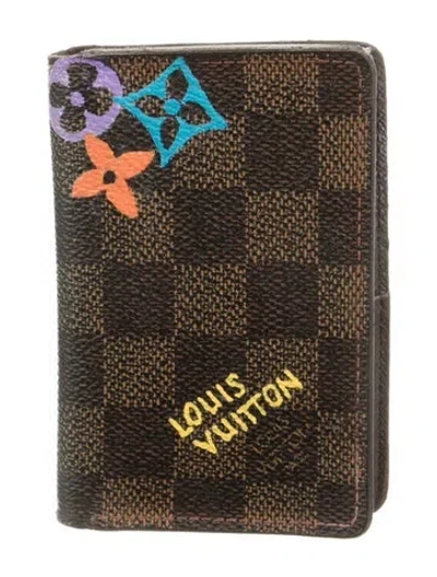 Pre-owned Louis Vuitton Card Holder In Brown