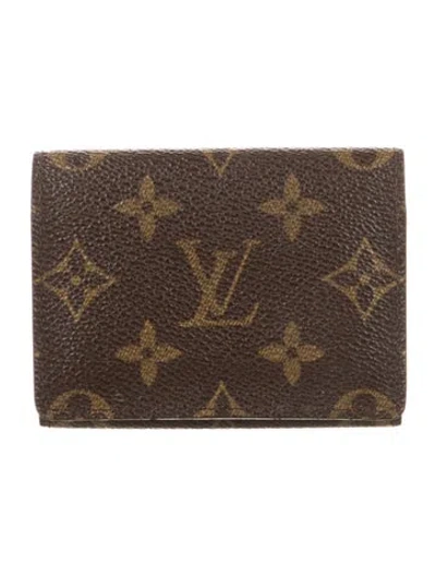 Pre-owned Louis Vuitton Card Holder In Brown