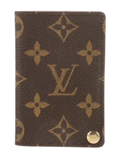 Pre-owned Louis Vuitton Card Holder In Brown