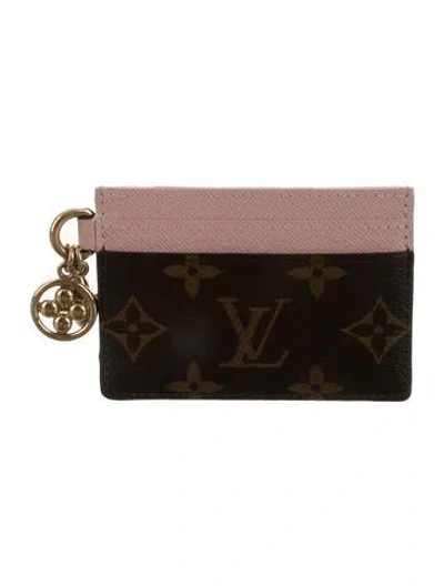 Pre-owned Louis Vuitton Card Holder In Brown