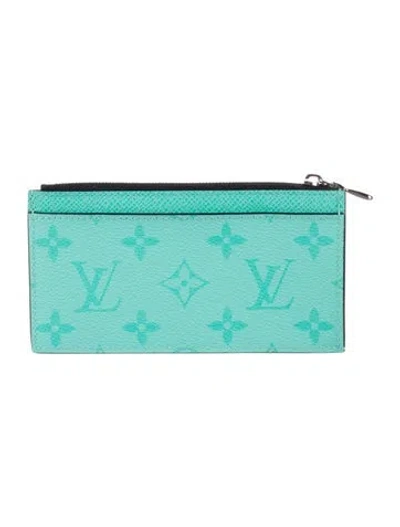 Pre-owned Louis Vuitton Card Holder In Green