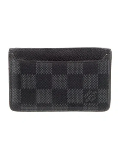 Pre-owned Louis Vuitton Card Holder In Grey
