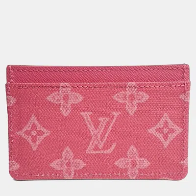 Pre-owned Louis Vuitton Card Holder M27754 In Pink