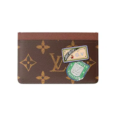 Pre-owned Louis Vuitton Card Holder Mon Monogram (custom Order) 'brown Monogram Canvas' | Men's Size Onesize