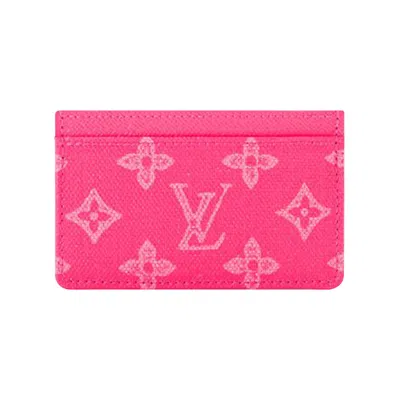 Pre-owned Louis Vuitton Card Holder 'monogram Origine Rose Ruban Linen Canvas' | Pink | Women's Size Onesize