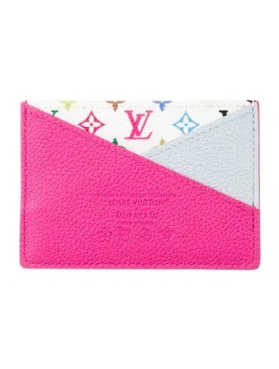 Pre-owned Louis Vuitton Card Holder In Pink