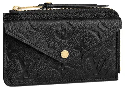 Pre-owned Louis Vuitton Card Holder Recto Reverso Monogram Empriente In Black