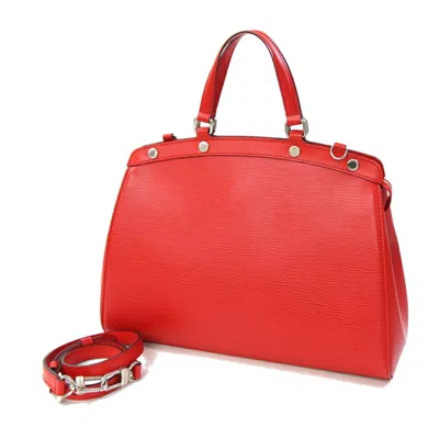 Pre-owned Louis Vuitton Carmine Red Color Epi Leather Handbag Shoulder Bag Tote Bag ()