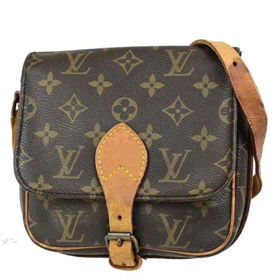 Pre-owned Louis Vuitton Cartouchière Canvas Shoulder Bag () In Brown