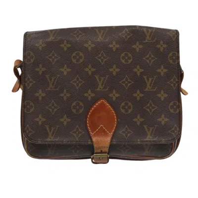 Pre-owned Louis Vuitton Cartouchière Canvas Shoulder Bag () In Brown