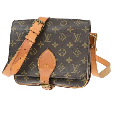 Pre-owned Louis Vuitton Cartouchière Canvas Shoulder Bag () In Brown