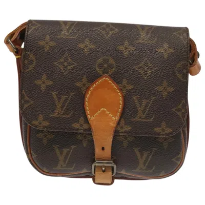 Pre-owned Louis Vuitton Cartouchière Canvas Shoulder Bag () In Brown