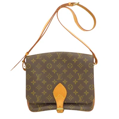 Pre-owned Louis Vuitton Cartouchière Canvas Shoulder Bag () In Brown