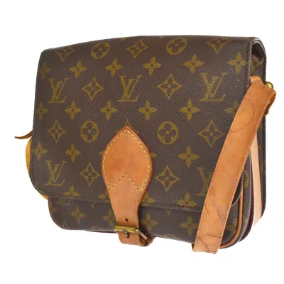 Pre-owned Louis Vuitton Cartouchière Canvas Shoulder Bag () In Brown