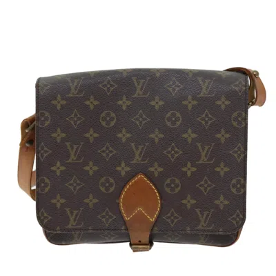Pre-owned Louis Vuitton Cartouchière Canvas Shoulder Bag () In Brown