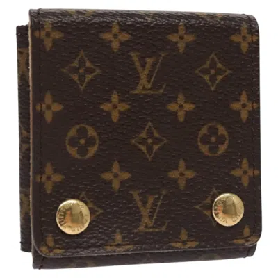 Pre-owned Louis Vuitton Case Jewelry Box Canvas Brown Canvas Wallets Accessory ()