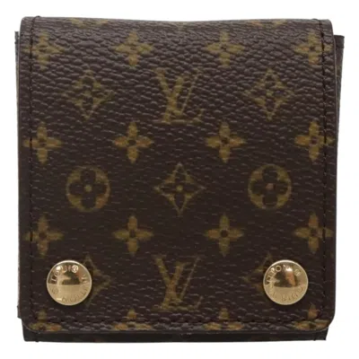 Pre-owned Louis Vuitton Case Jewelry Box Canvas Brown Canvas Wallets Accessory ()