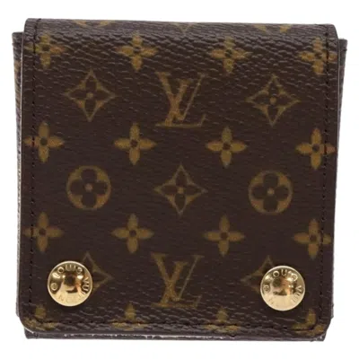 Pre-owned Louis Vuitton Case Jewelry Box Canvas Brown Canvas Wallets Accessory ()