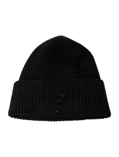 Pre-owned Louis Vuitton Cashmere Ahead Beanie In Black