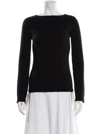 Pre-owned Louis Vuitton Cashmere Bateau Neckline Sweater In Black