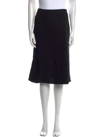 Pre-owned Louis Vuitton Cashmere Knee-length Skirt In Black