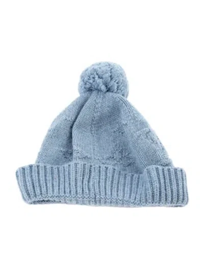 Pre-owned Louis Vuitton Cashmere Pom-pom Beanie In Blue