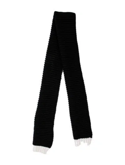 Pre-owned Louis Vuitton Cashmere Scarf In Black/white