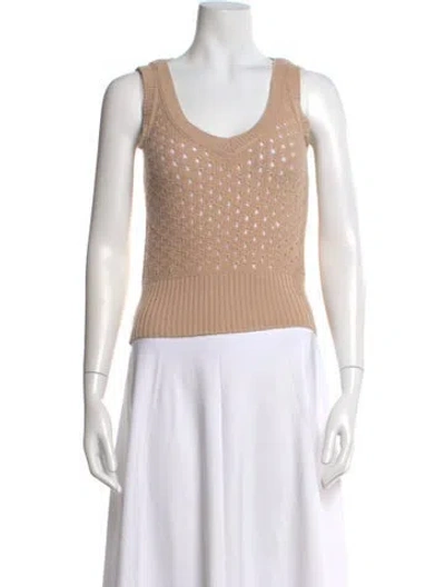 Pre-owned Louis Vuitton Cashmere Scoop Neck Sweater In Neutrals