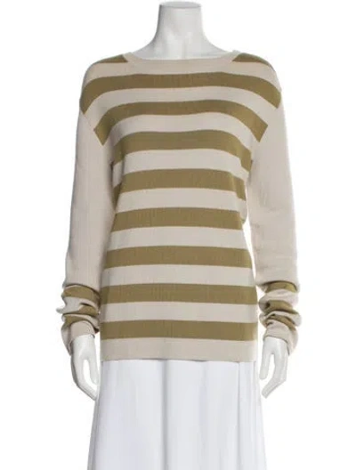 Pre-owned Louis Vuitton Cashmere Striped Sweater In Neutral
