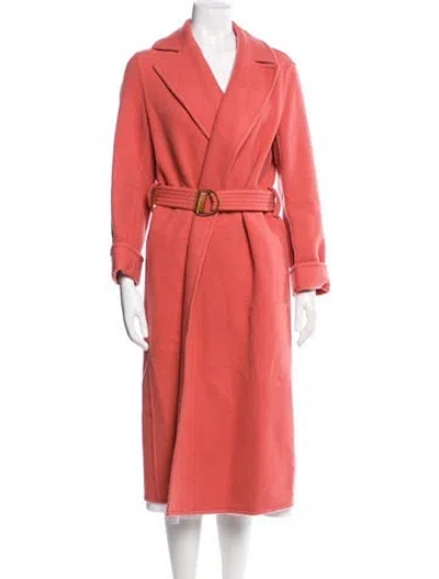 Pre-owned Louis Vuitton Cashmere Trench Coat In Pink