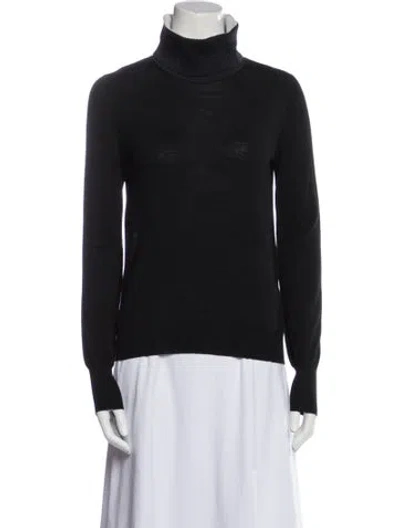 Pre-owned Louis Vuitton Cashmere Turtleneck Sweater In Black